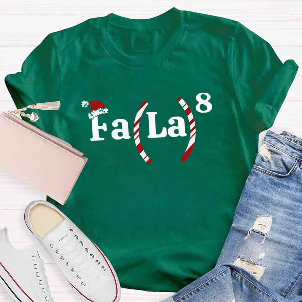 Fala Fun Numbers Christmas Teacher T-Shirt