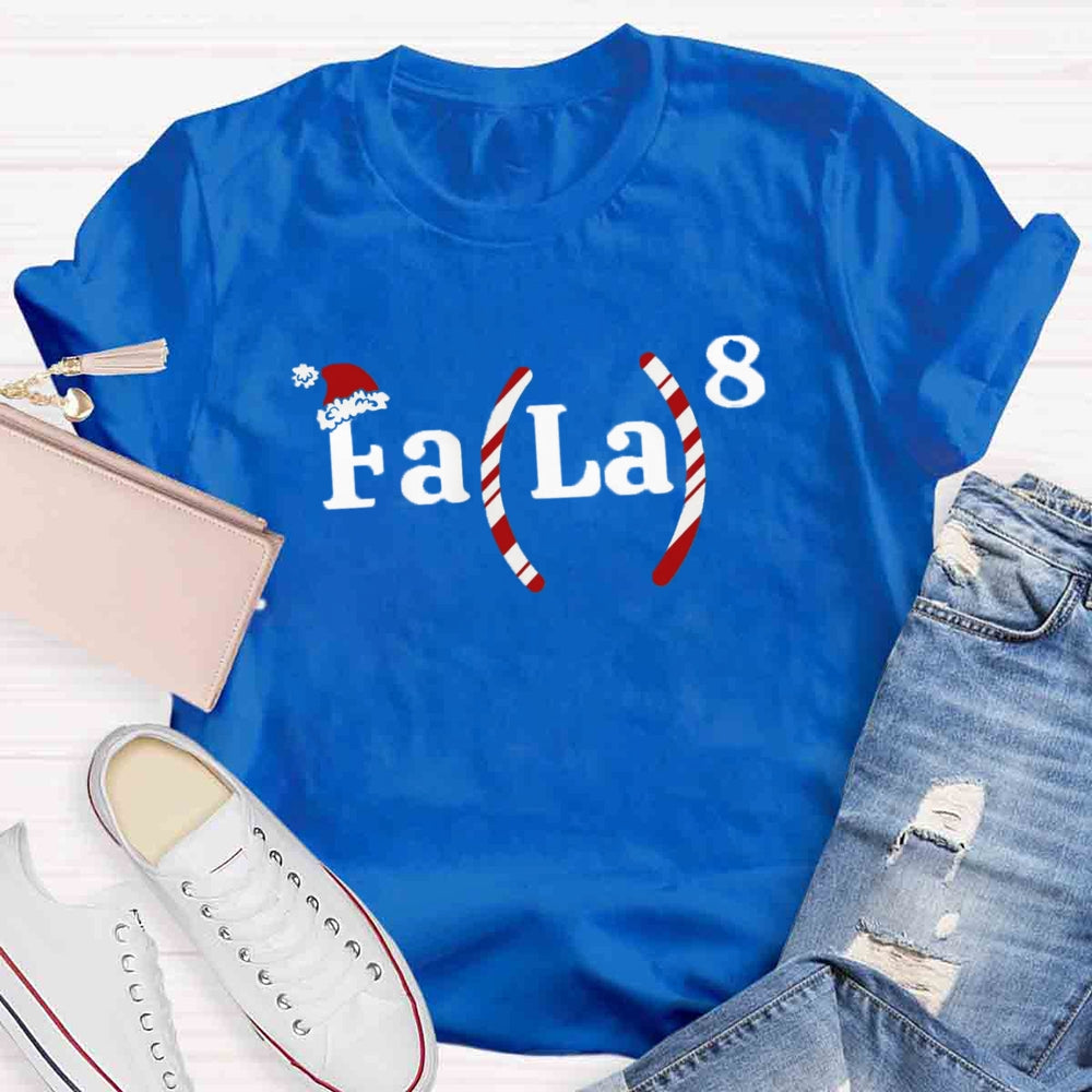 Fala Fun Numbers Christmas Teacher T-Shirt