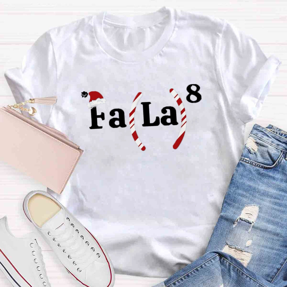 Fala Fun Numbers Christmas Teacher T-Shirt