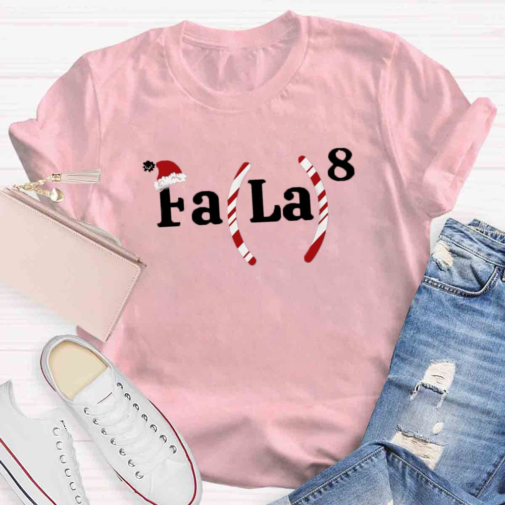 Fala Fun Numbers Christmas Teacher T-Shirt