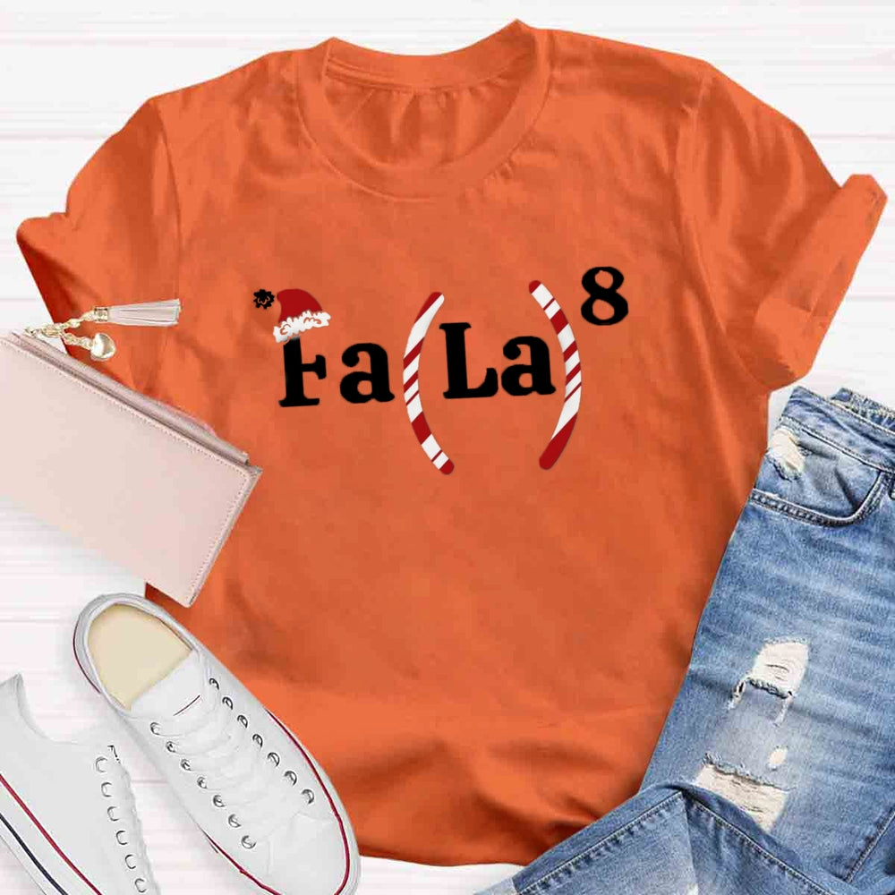 Fala Fun Numbers Christmas Teacher T-Shirt