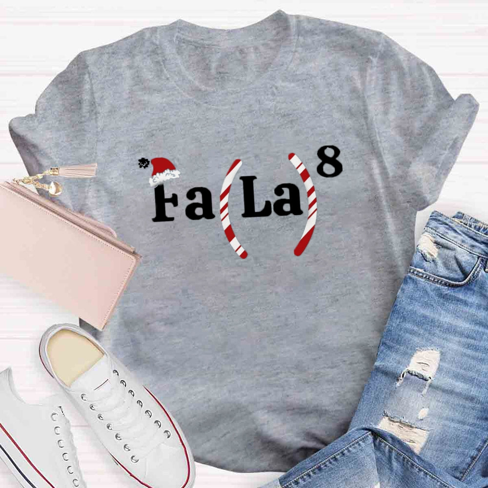 Fala Fun Numbers Christmas Teacher T-Shirt