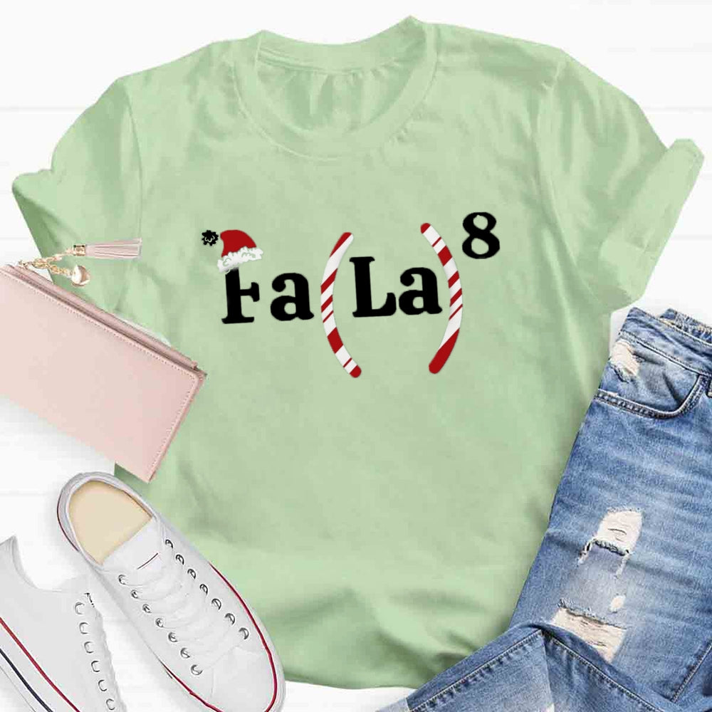 Fala Fun Numbers Christmas Teacher T-Shirt