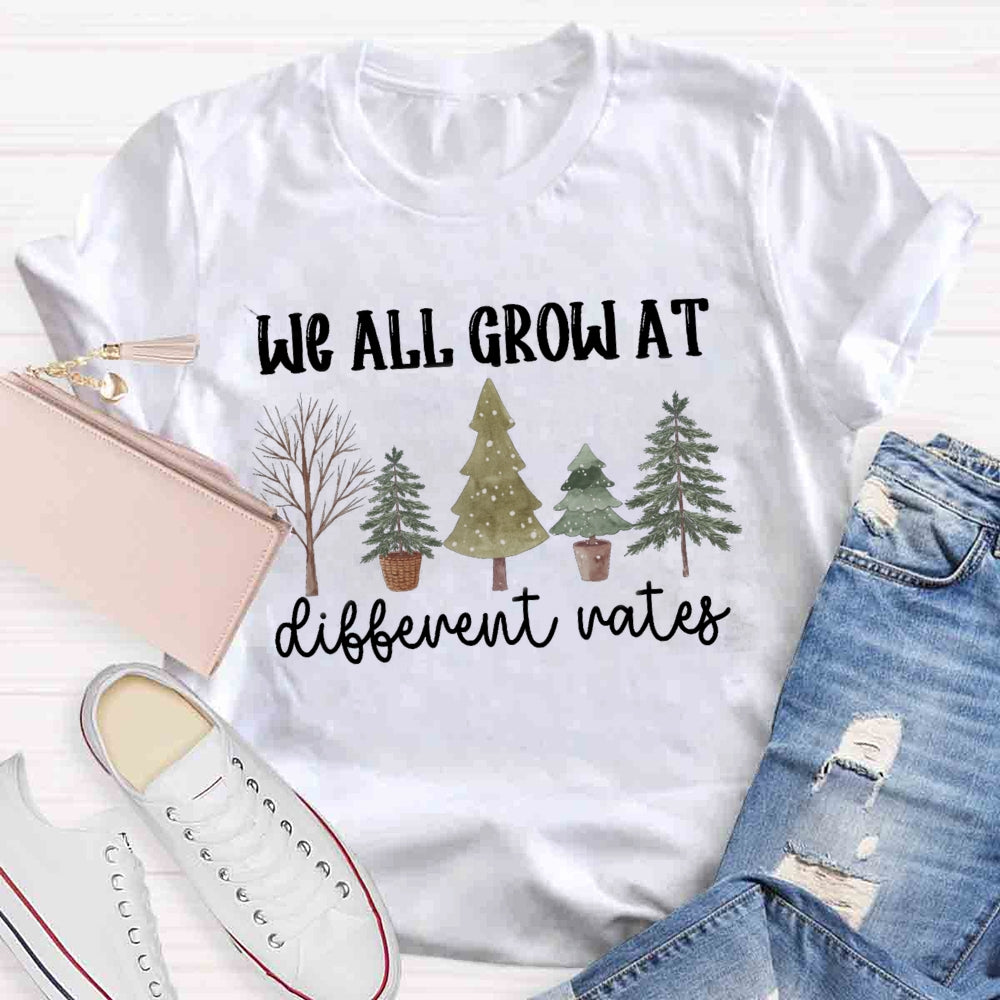 We All Grow At Different Ways Christmas Tree T-shirt