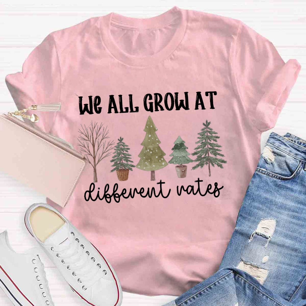 We All Grow At Different Ways Christmas Tree T-shirt