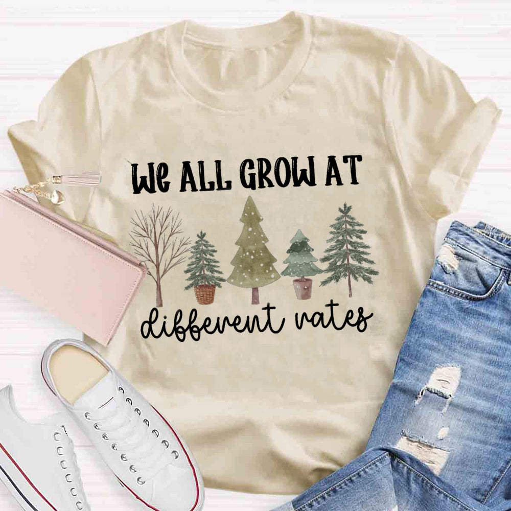 We All Grow At Different Ways Christmas Tree T-shirt