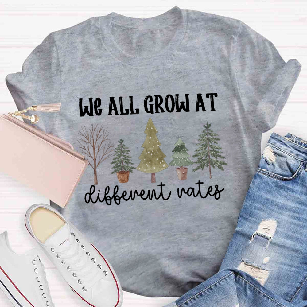 We All Grow At Different Ways Christmas Tree T-shirt