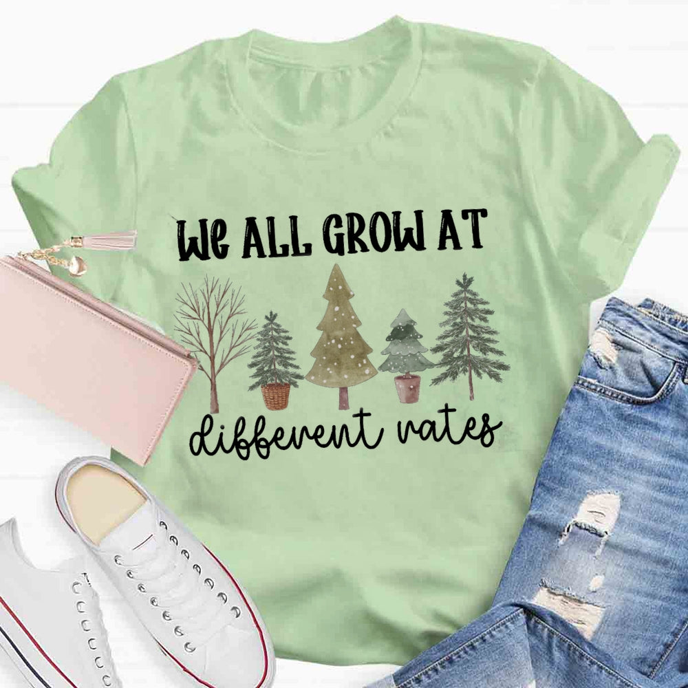 We All Grow At Different Ways Christmas Tree T-shirt