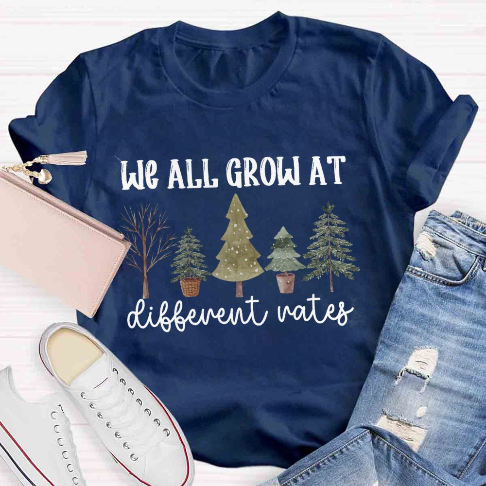 We All Grow At Different Ways Christmas Tree T-shirt