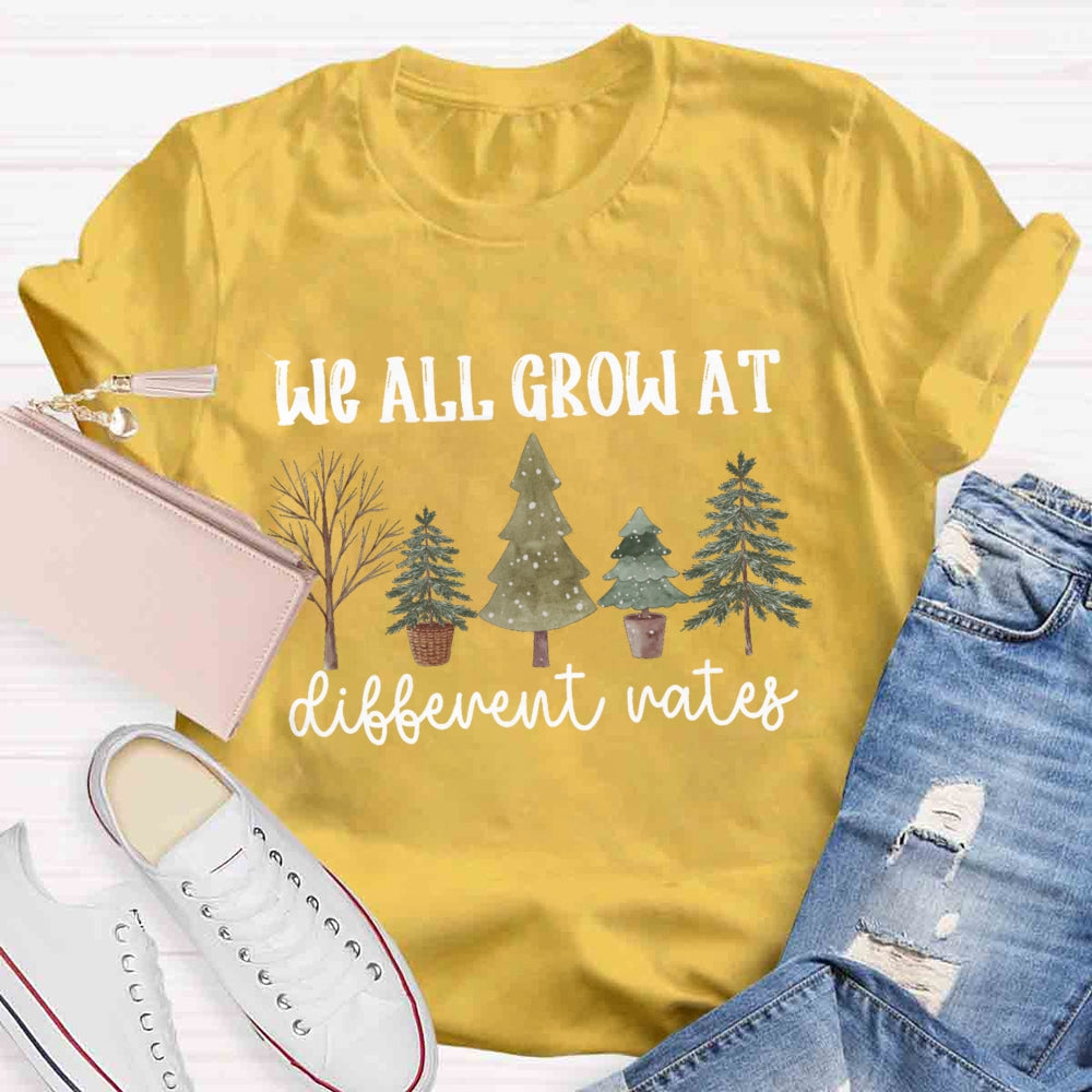 We All Grow At Different Ways Christmas Tree T-shirt