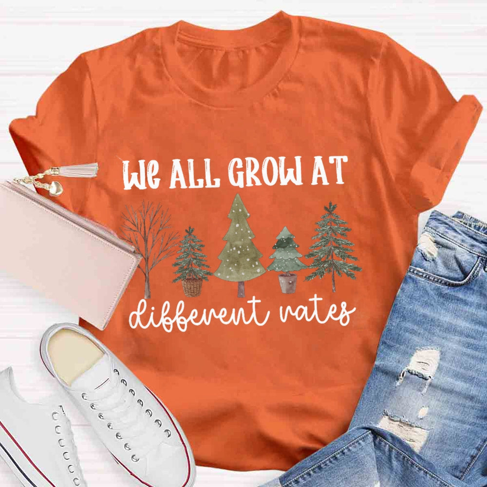 We All Grow At Different Ways Christmas Tree T-shirt