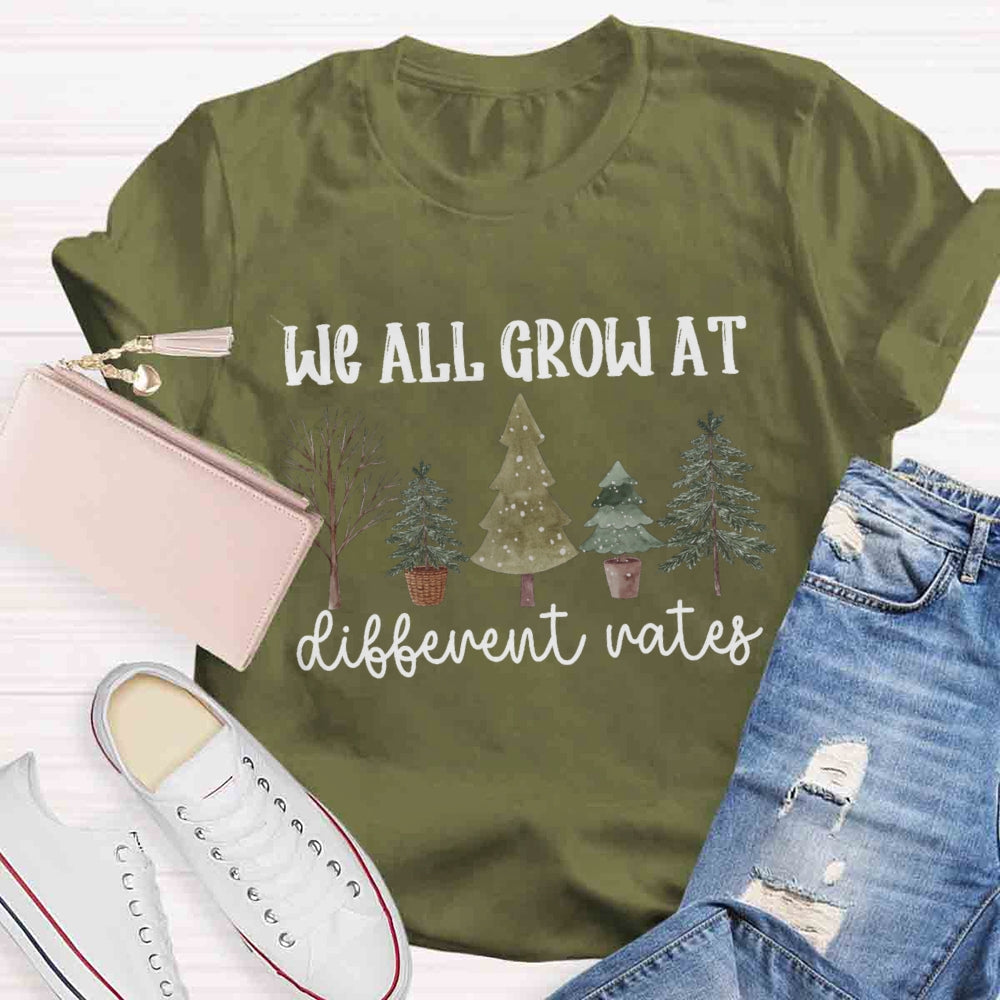 We All Grow At Different Ways Christmas Tree T-shirt