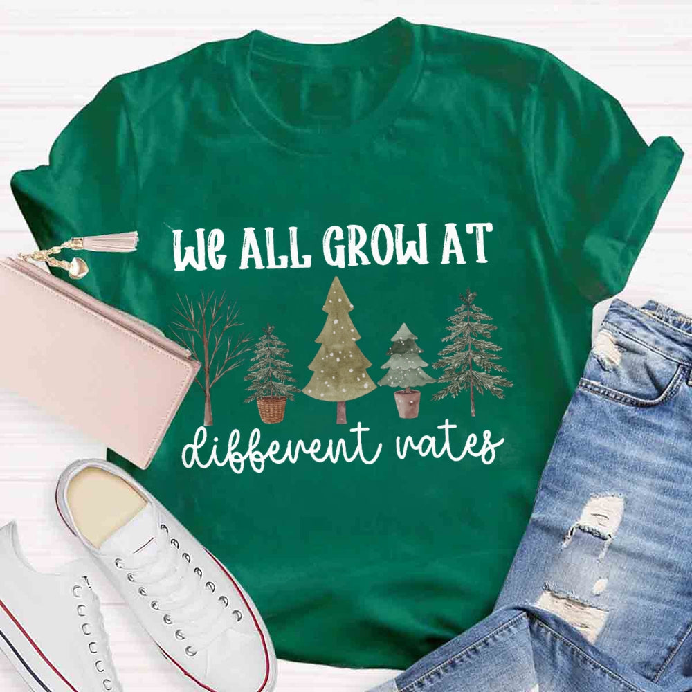 We All Grow At Different Ways Christmas Tree T-shirt