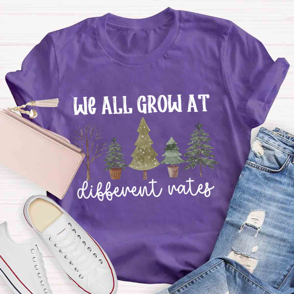 We All Grow At Different Ways Christmas Tree T-shirt