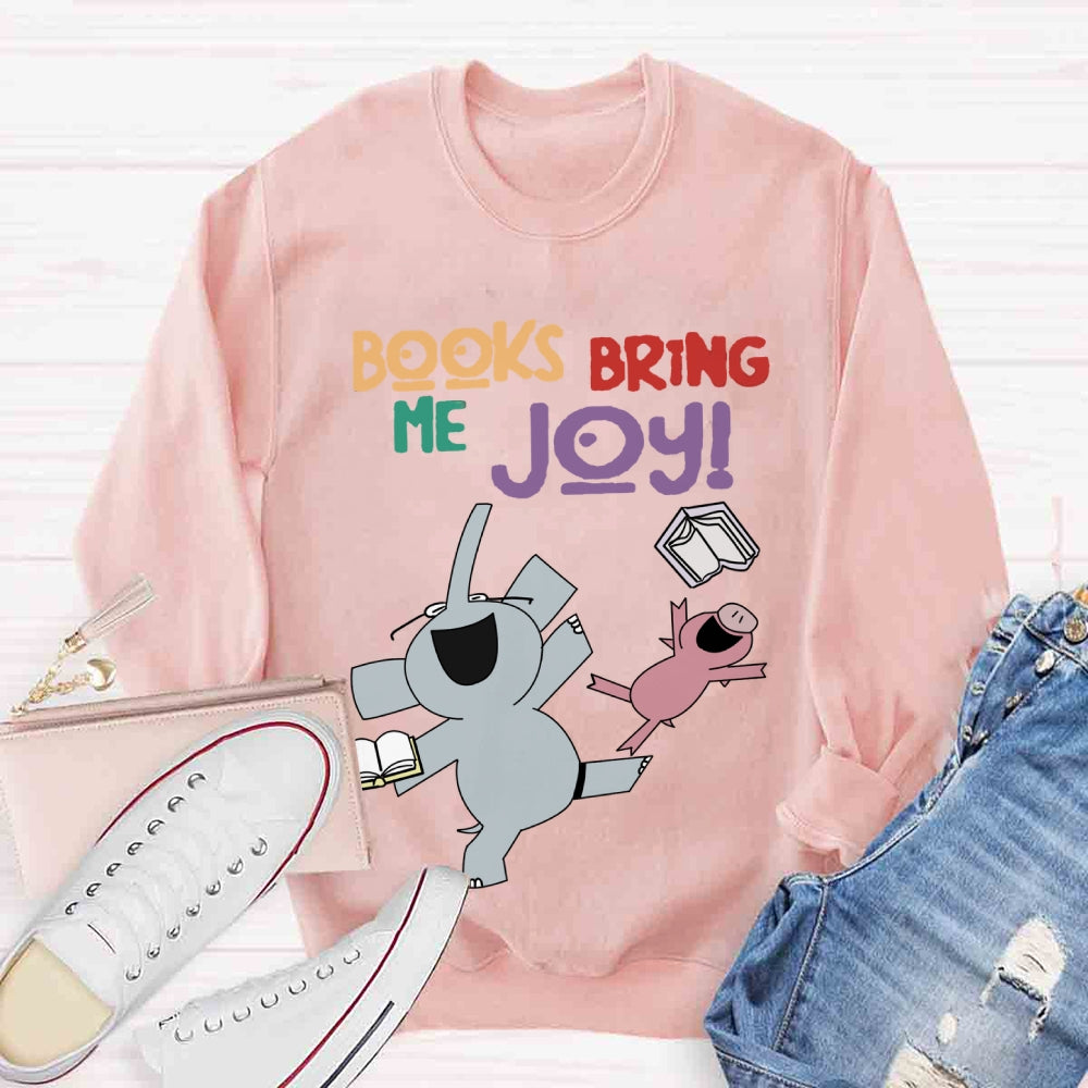 Books Bring Me Joy Elephant Sweatshirt