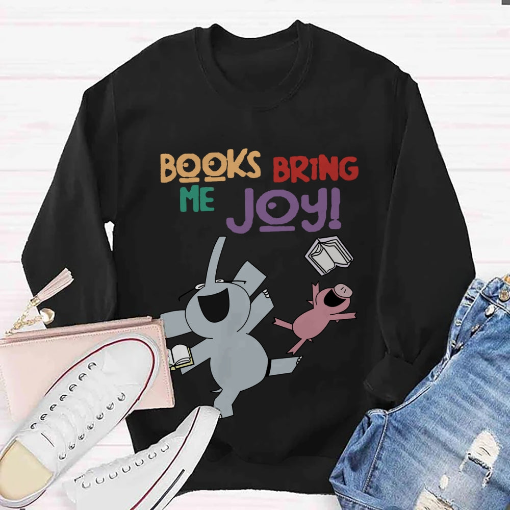 Books Bring Me Joy Elephant Sweatshirt