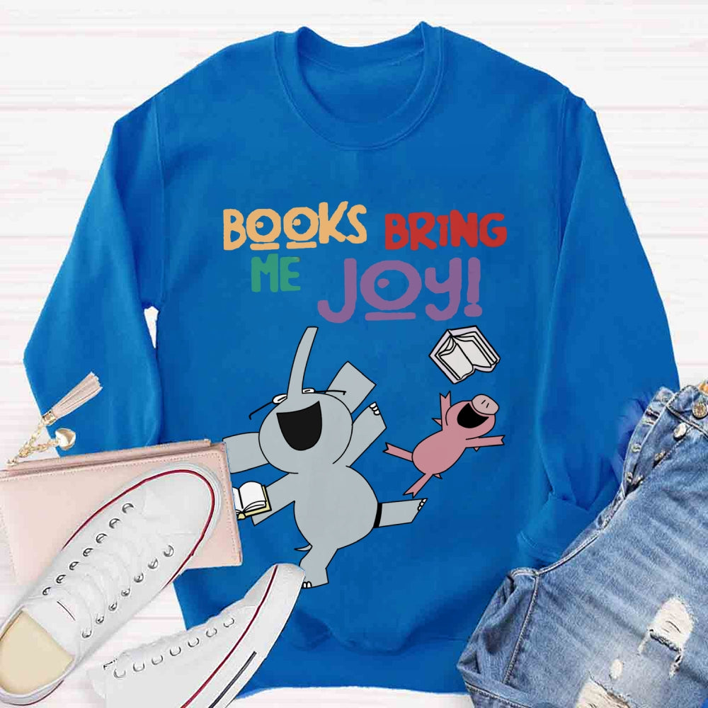 Books Bring Me Joy Elephant Sweatshirt