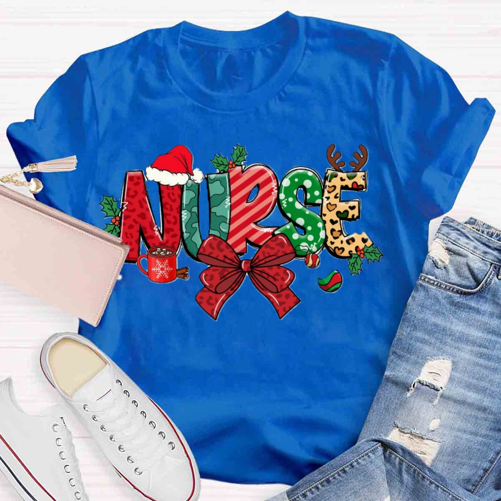 Christmas School Nurse T-shirt