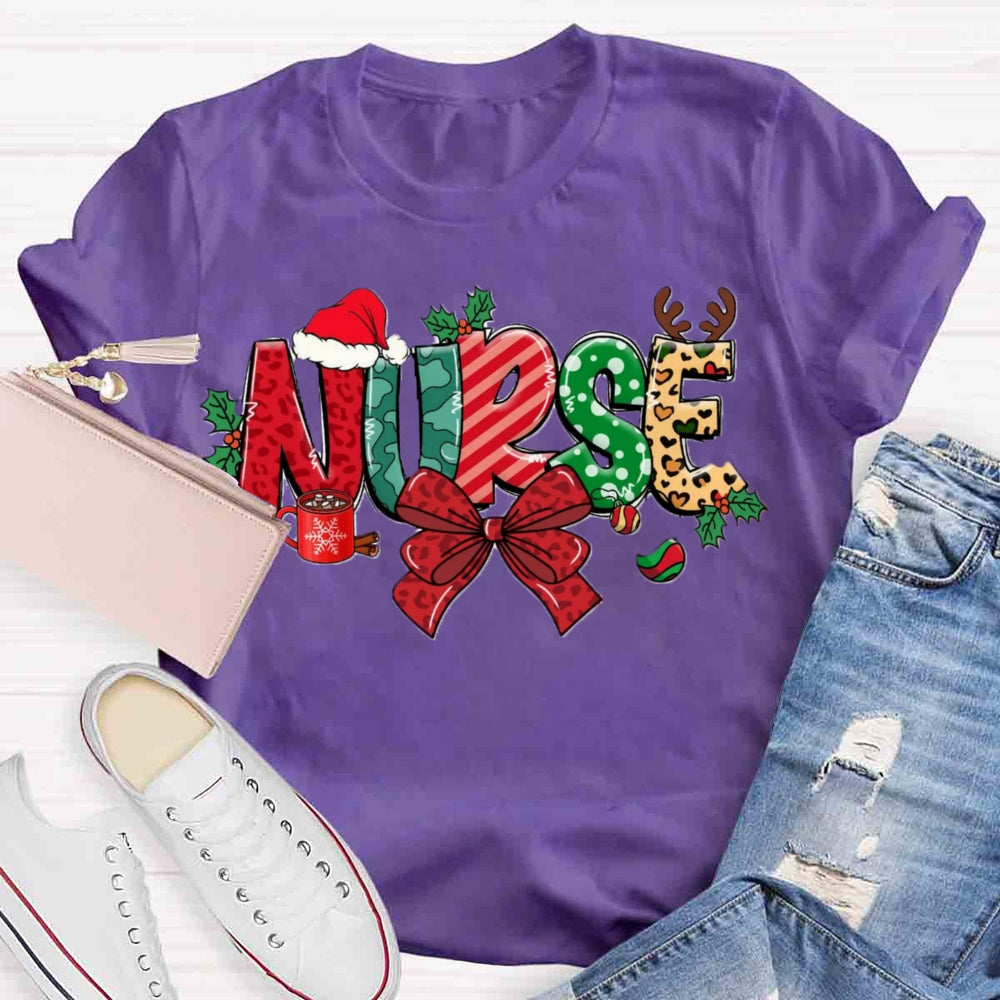 Christmas School Nurse T-shirt