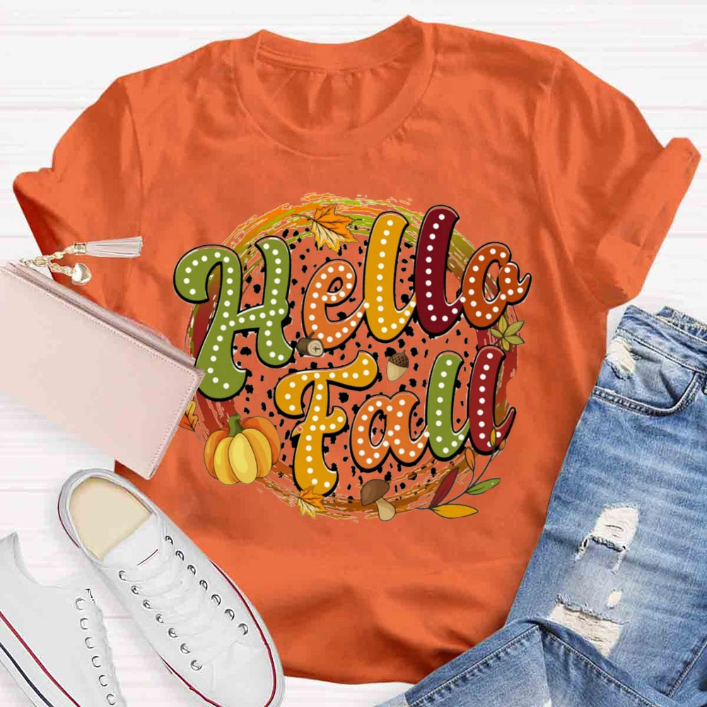 Hello Fall Pumpkin T-shirt