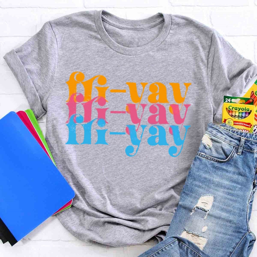 FRI-YAY Artistical Letter T-Shirt