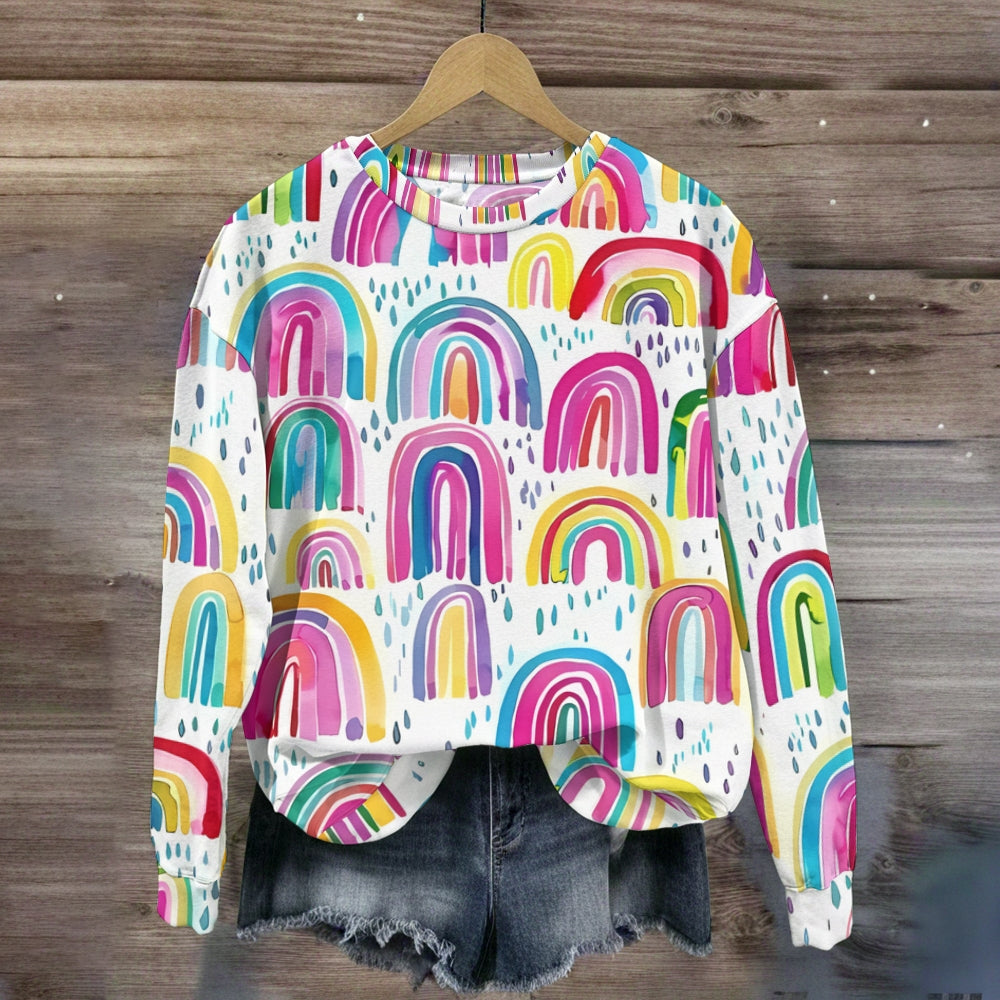 Watercolor Rainbow Teacher Sweatshirt