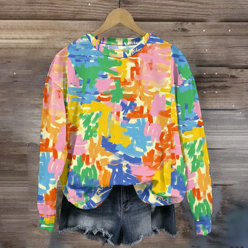 Artistic Fun Crayon Teacher Sweatshirt