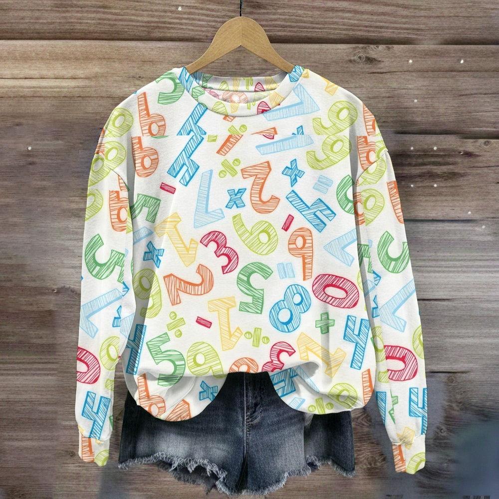 Fun Alphabet Numbers For Kindergarten Teacher Sweatshirt