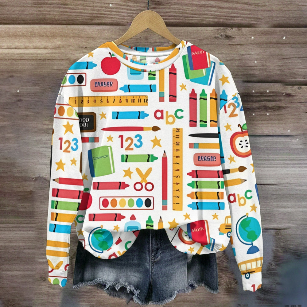 Kindergarten Teaching Props Pattern Sweatshirt