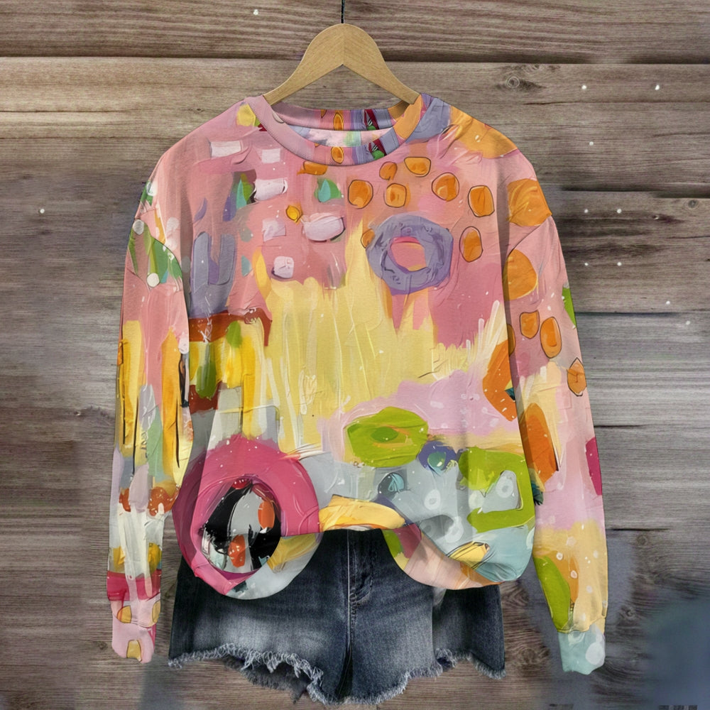 Abstract Graffiti Art Teacher Colorful Sweatshirt