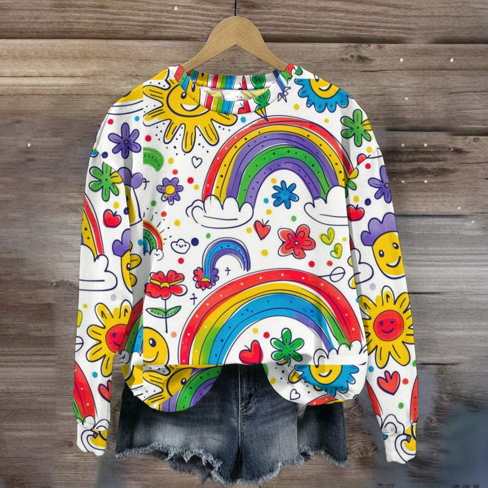 Colorful Childish Pattern Teacher Sweatshirt