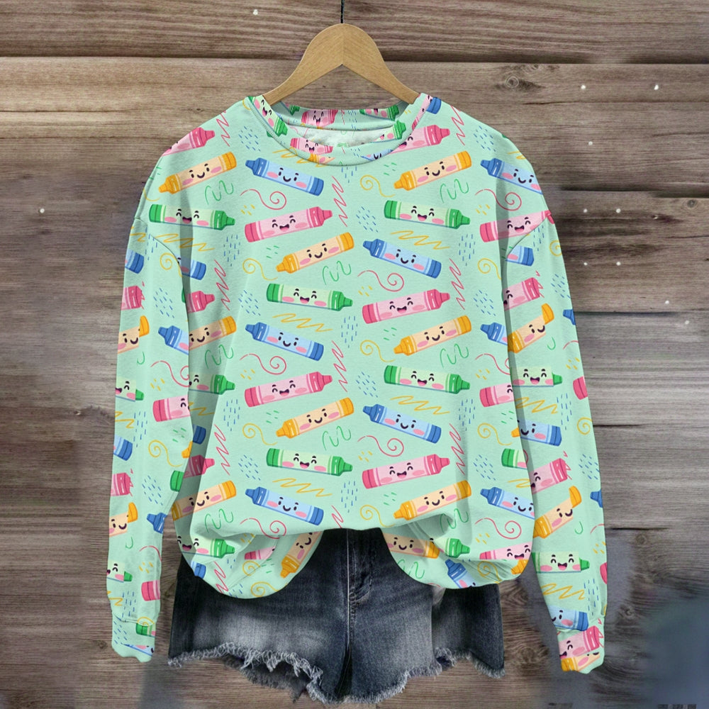 Smile Crayon Sweatshirt