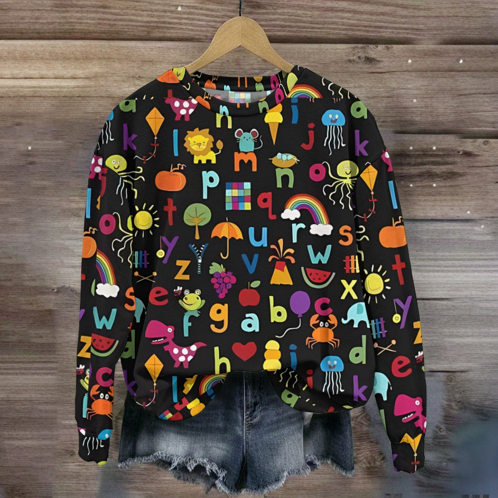 Fantasy Animal Alphabet World Sweatshirt