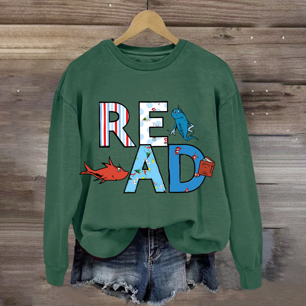 Read Book Character Day Sweatshirt