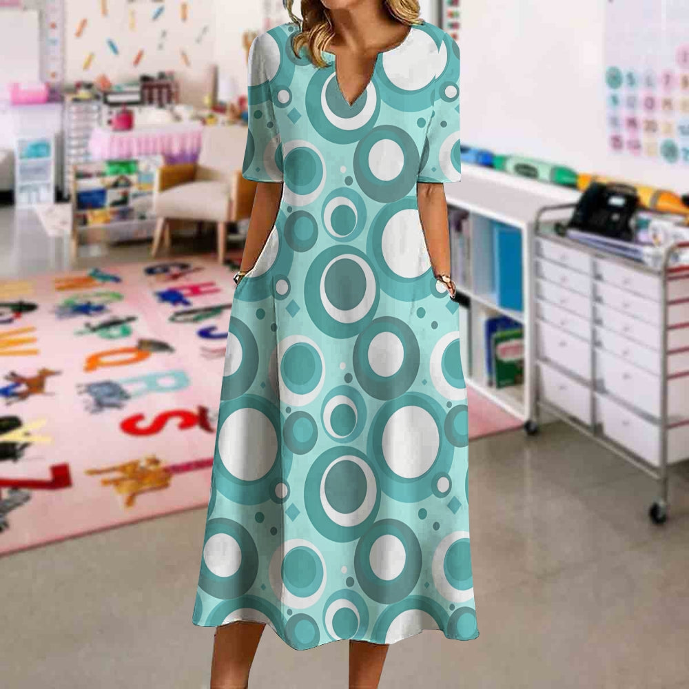 Simple Ring Graphic World Dress