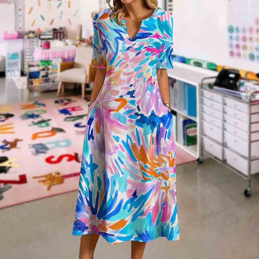 Colorful Gradient Art World Dress