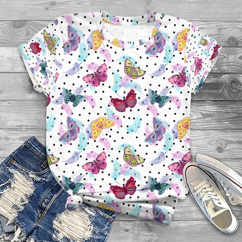 Flying Colorful Butterflies T-shirt
