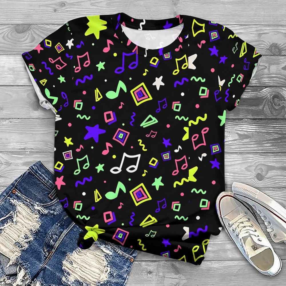 Jumping Music Symbols T-shirt