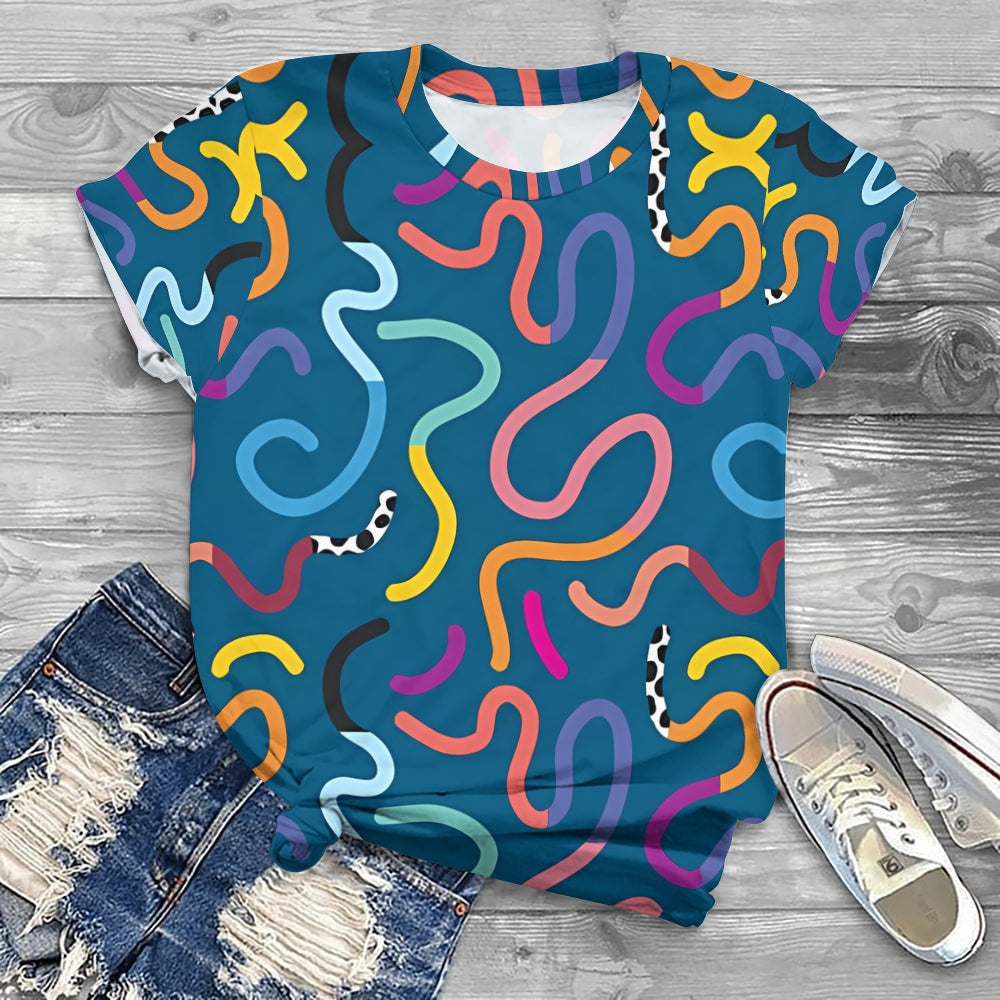 Colorful Smart lines T-shirt
