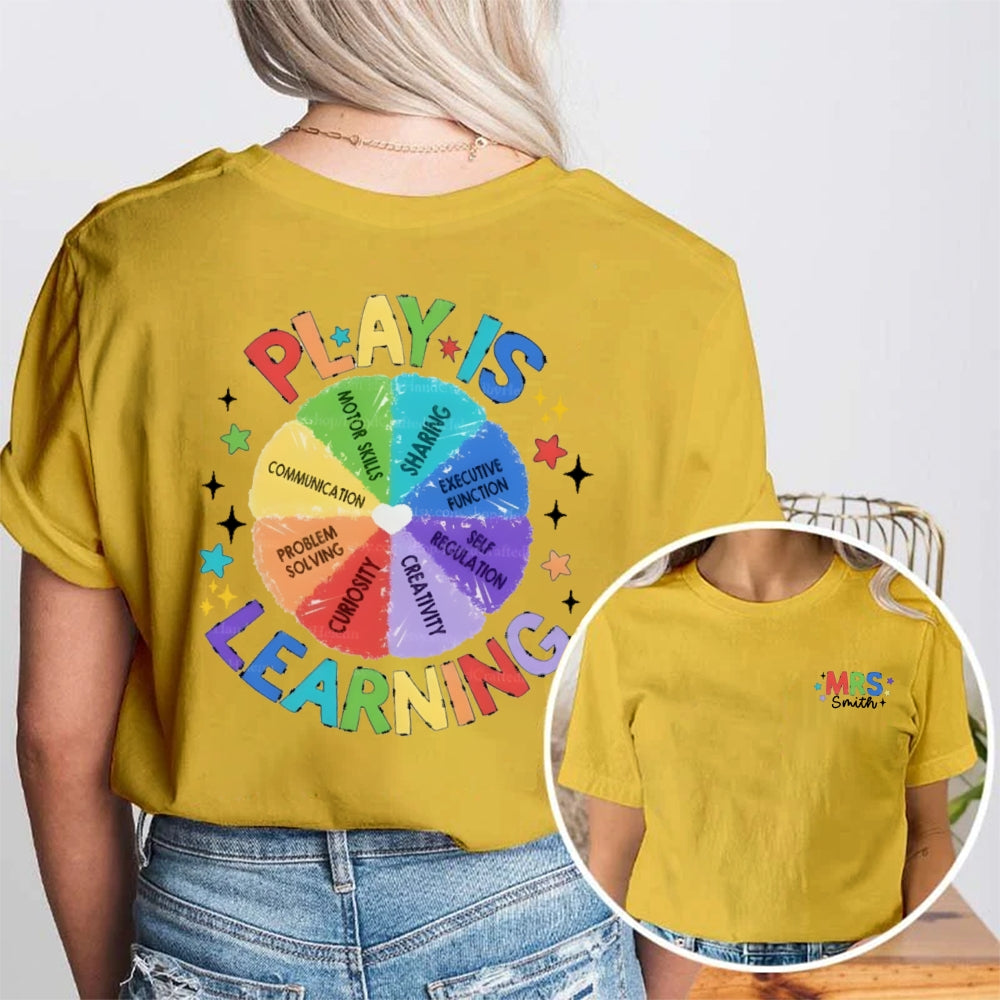 Personalized Name Mrs Smith Play Is Learning t-shirt