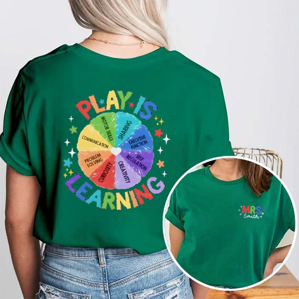 Personalized Name Mrs Smith Play Is Learning t-shirt
