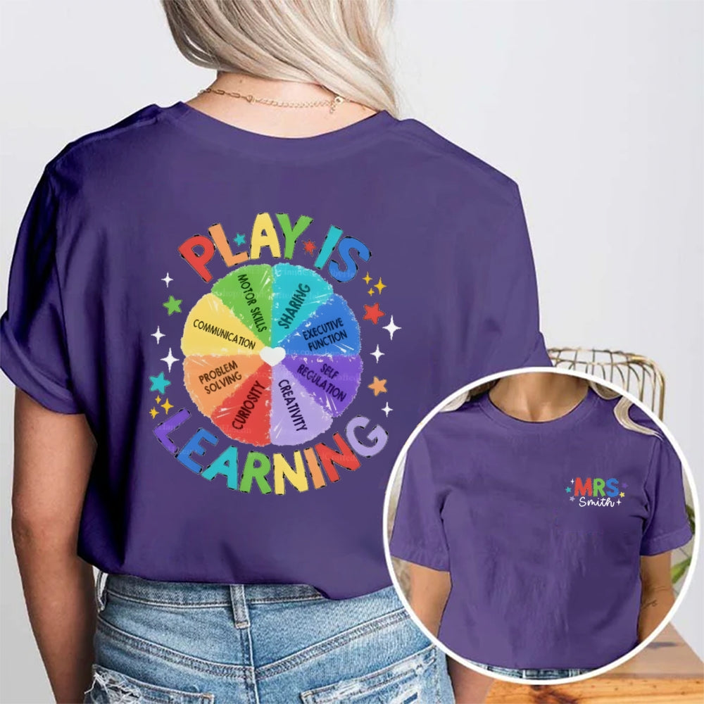 Personalized Name Mrs Smith Play Is Learning t-shirt