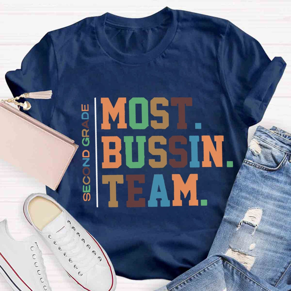 Personalized Grade Most Bussin Team Teacher T-Shirt