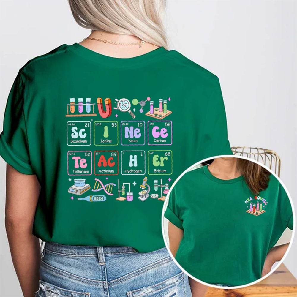 Personalized Name Science Magnifier Flask Thermometer t-shirt
