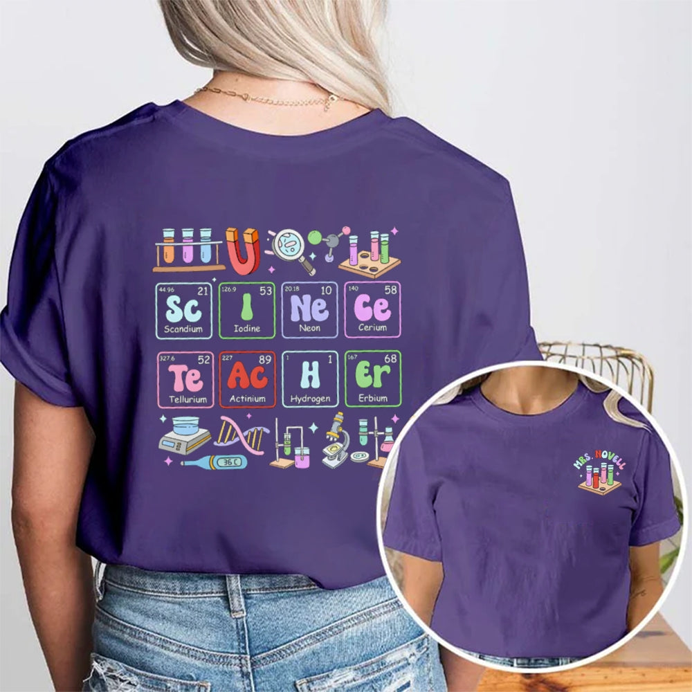 Personalized Name Science Magnifier Flask Thermometer t-shirt