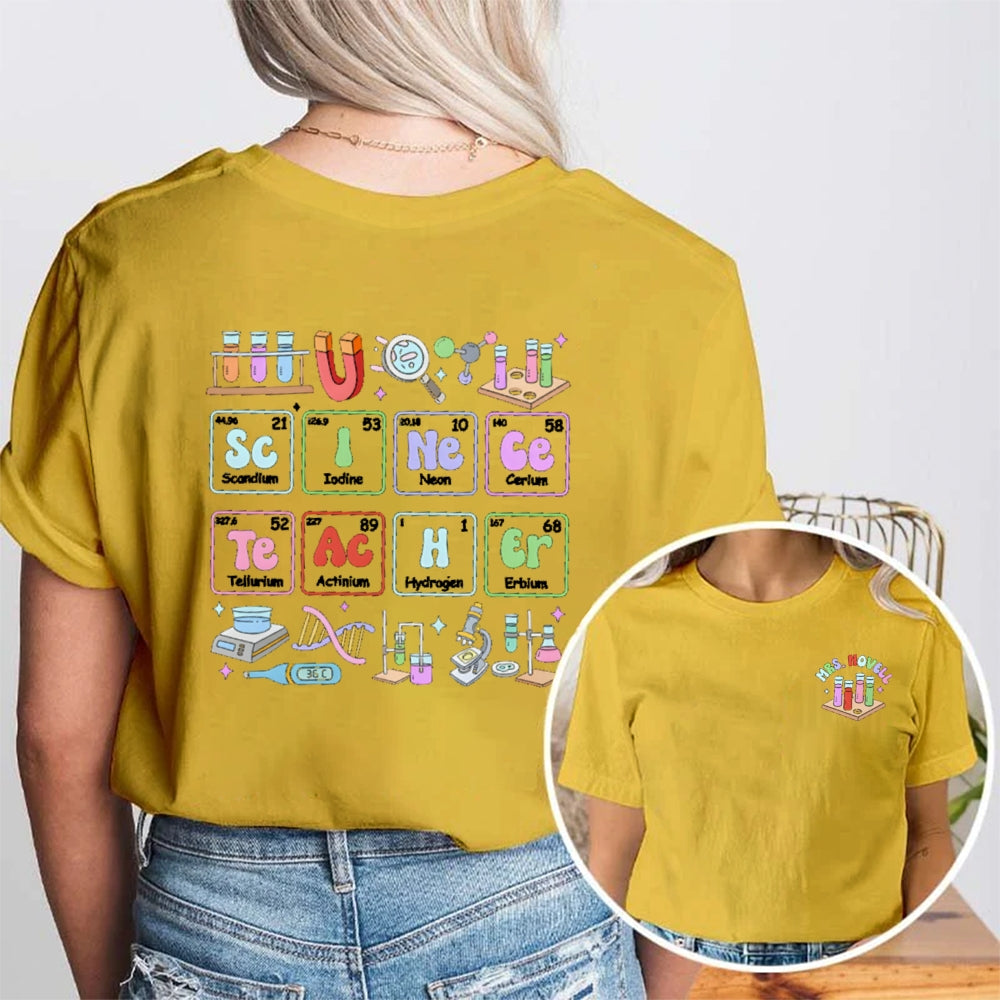Personalized Name Science Magnifier Flask Thermometer t-shirt