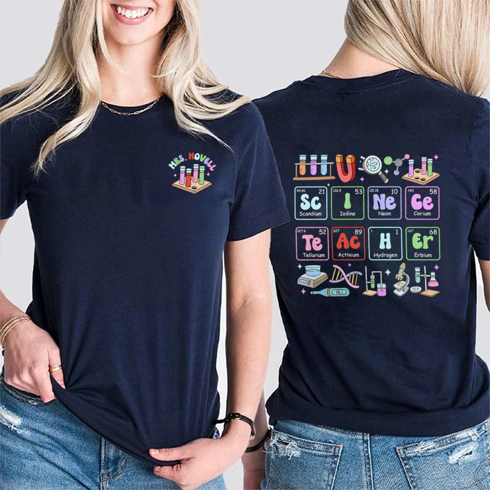 Personalized Name Science Magnifier Flask Thermometer t-shirt