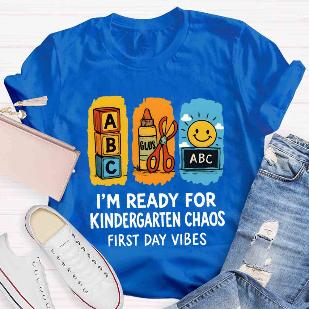 Personalized Grade I'm Ready For Kindergarten Chaos First Day Vines T-shirt