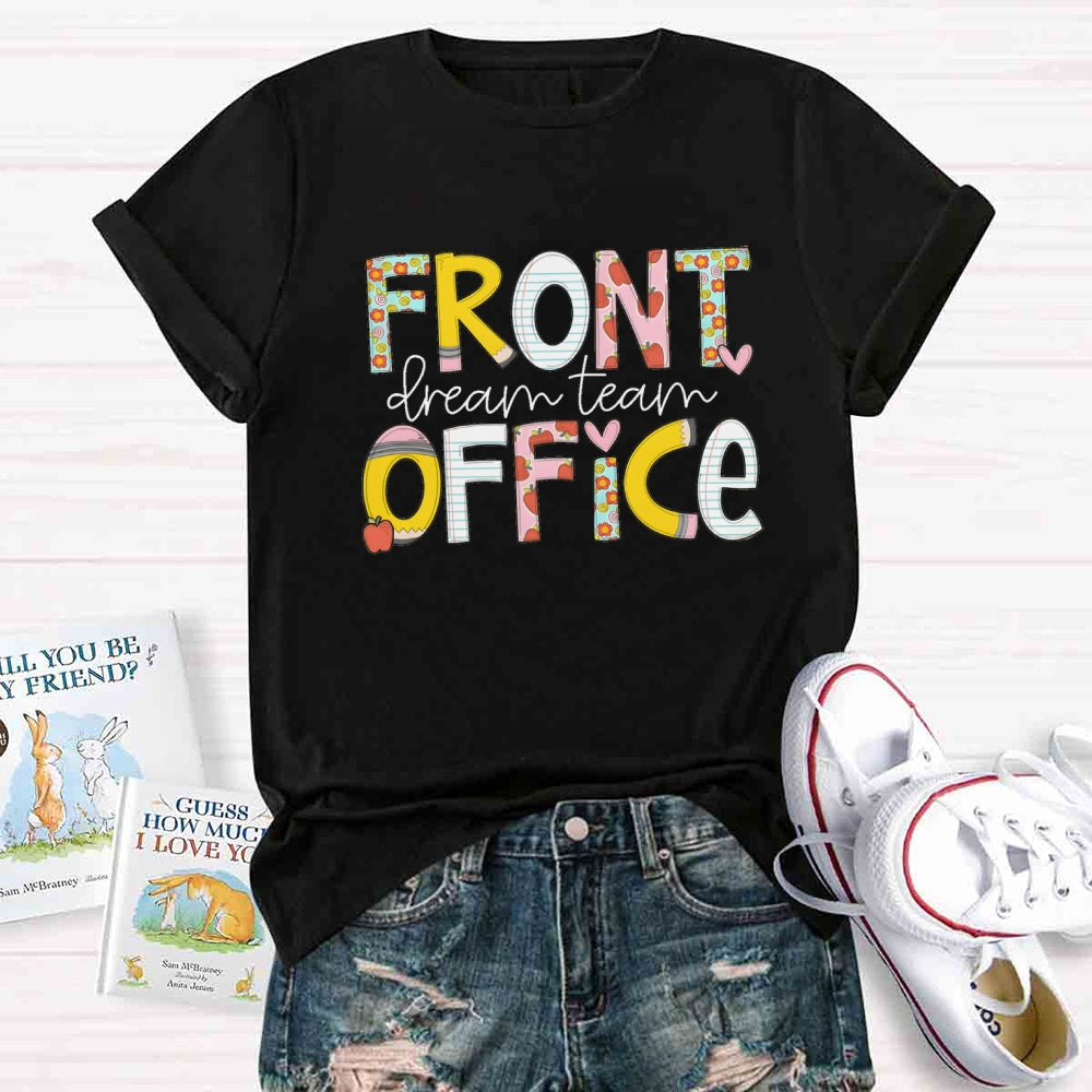 Front Office Tream Team Polka Dot Striped Letter T-shirt