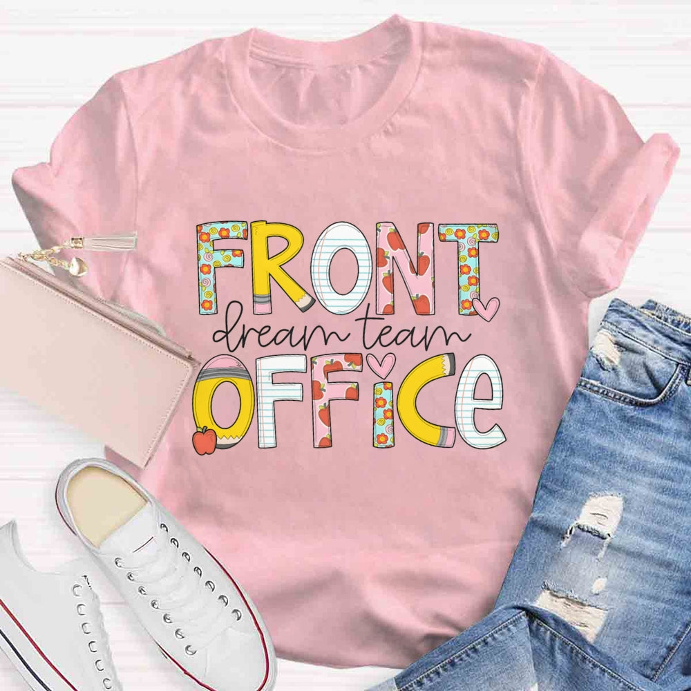 Front Office Tream Team Polka Dot Striped Letter T-shirt